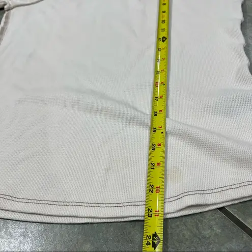 Kuhl Tan Thermal Henley Waffle Knit Scoopneck Long Sleeve Top Women's Sz L Base