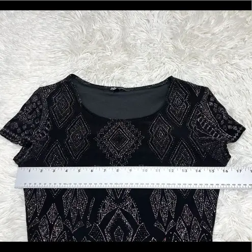 Jump Apparel Y2K black glitter bodycon dress size Small
