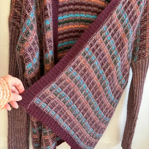 Soft Surroundings Multi-Color Textured Eirene Open Front Cardigan Sweater - L/XL