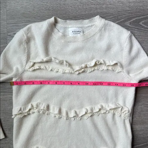 Sézane Andreas Jumper in ecru wool and cashmere XS