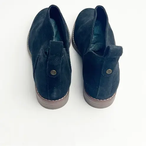 Hush Puppies Black Suede Slip On Ankle Booties, Size 9