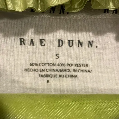 Rae Dunn Lucky Tie Dye Blue White Casual Preppy Stretch Short Sleeve Tee Shirt