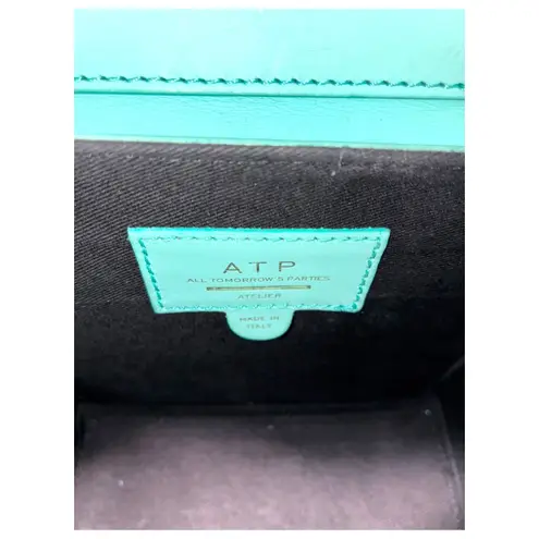 ATP Atelier Aqua Leather Top Handle Crossbody Bag Mint Green Made in Italy