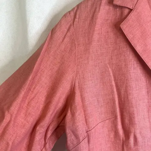 White Stag Pink Linen Blend Button Up Lightweight Jacket Size Small 4/6