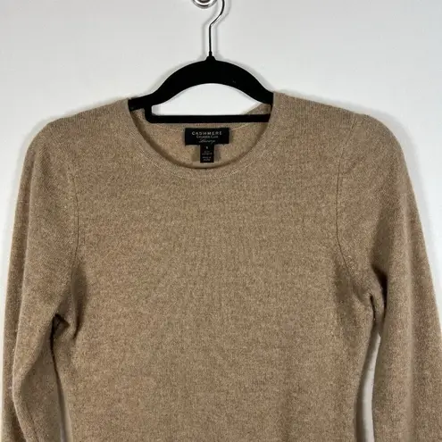 Charter Club  100% Cashmere Sweater Tan‎ Womens Size S Crewneck Pullover Neutral