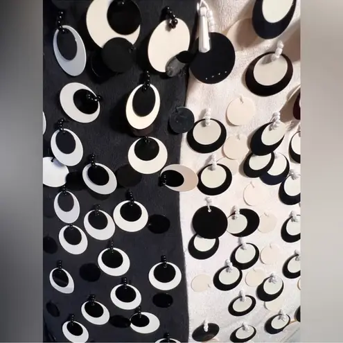 Crisada Chris Kole VTG Black & White Embellished Halter Neck Ball Grown NWT Sz 8