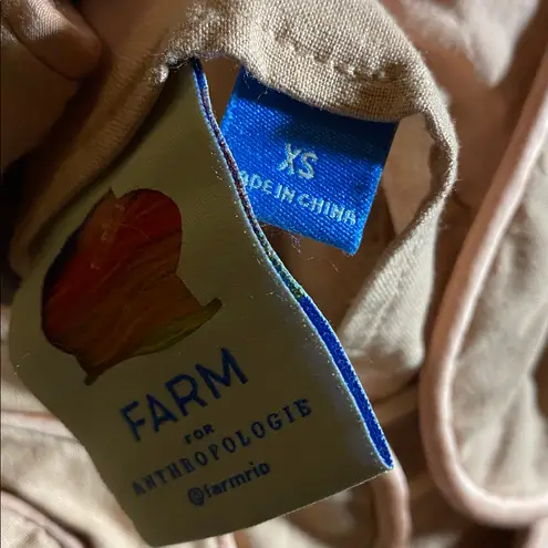 Farm Rio Linen Long Sleeve Cutout Mini Dress