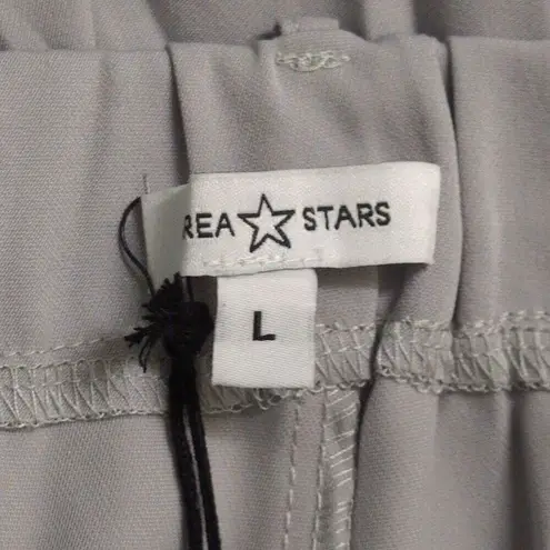 NWT AREA STARS Grey Liz Pant Dress Pants Belt Loops Polyester Large Gray