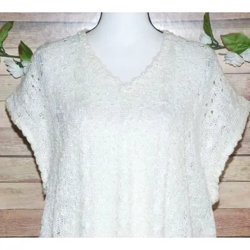 Vintage Queen Bee Oversized Ivory Sweater Size 44 US M Neutral Sleeveless Vest White Size M