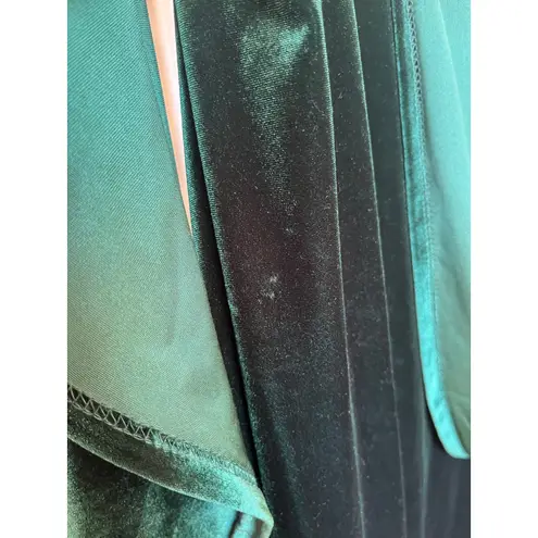 Revelry Michal Convertible Maxi Dress XS Green Velvet Formal Bridesmaid Gown