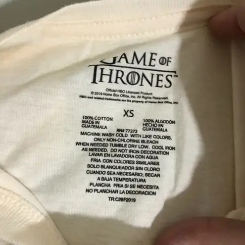 HBO NWOT Cream Ivory Dragonstone Game of Thrones Tee