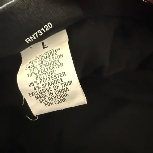 Frederick's of Hollywood Fredrick’s Of Hollywood Black Babydoll Chemise Garters Sz L Large Underwire