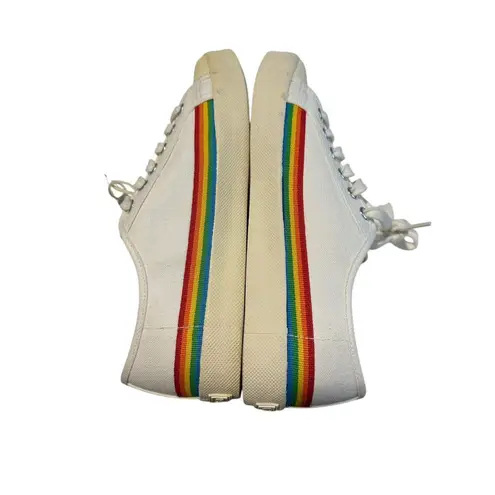 Gola Women’s Size 8 Coaster Sneaker Off White Rainbow Drop Striped #S1