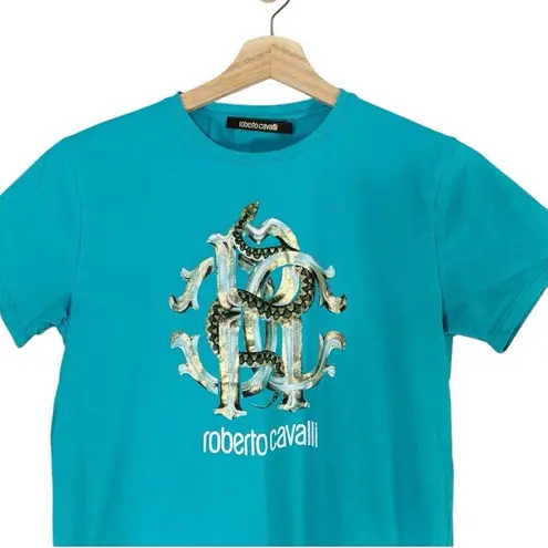 Roberto Cavalli Graphic Tee Shirt Size Small