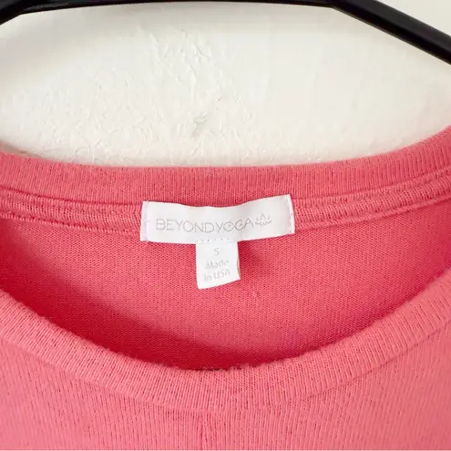 Beyond Yoga Twist It Fate Pink Crush Crewneck Long Sleeve Crop Top Sz S