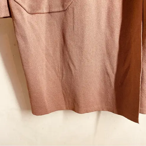 Mod Ref Jack Open Front Long Cardigan Light Brown size M