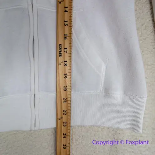 Gilligan & O'Malley Bride Wedding Hoodie Sweatshirt Full Zip Rhinestone Fitted White Size XS