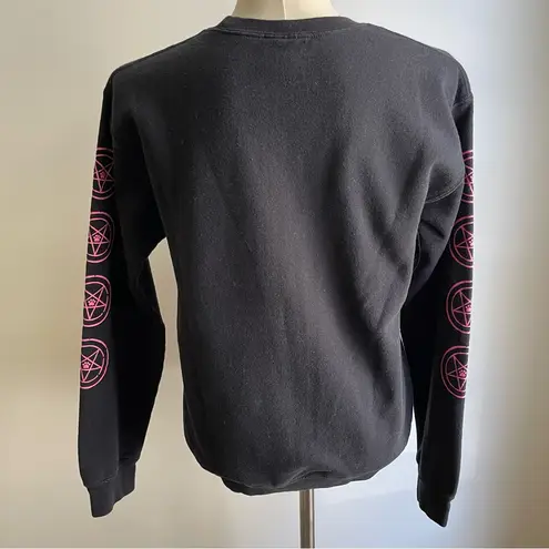 Womens Nekomancer Cat Sweatshirt Kitten Black Gildan Anime Whimsigoth Small