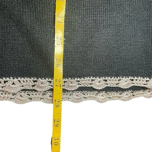 cj banks Hand Embroidered Plus Palm Tree Short Sleeve Sweater 1X Coastal Beach