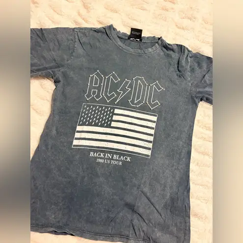 Stradivarius Gray AC/DC Graphic Tee