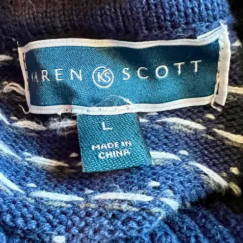 Karen Scott Women's Knit Cowl Neck Sweater Size L