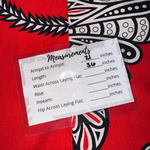 Leidirose Red Paisley Print Dress Short Sleeve Vintage Made in Philippines Size M