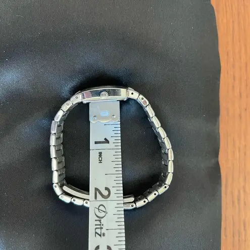 Bulova Women’s stainless steel watch silver & black with diamonds