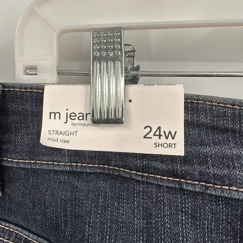 Maurice's  M Jeans Straight Mid Rise Size 24W Short New With Tags