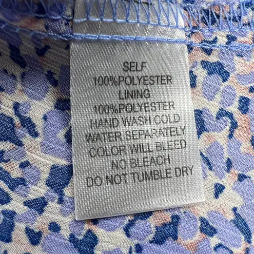 PINCH Tiered Ruffle Skirt Mini Dress Watercolor Pastel Smocked Waist Size S Purple