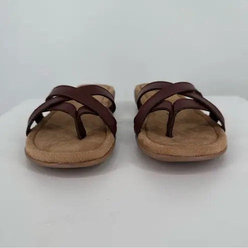 Minnetonka  Sunny Leather Flip Flop Thong Sandals in Dark Brown size 9N NIB thumbnail 4