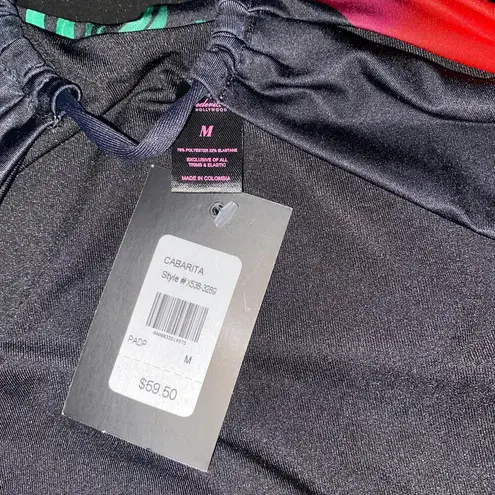 Frederick's of Hollywood New Tropical Cabarita Cut-Out One Piece Swim Suit Medium