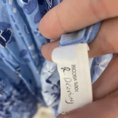 Poupette St Barth Sasha Mini Dress French Blue sz S Tassels Vacation Boho Resort