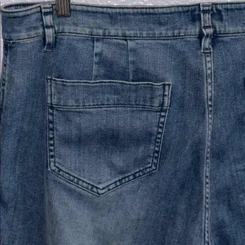 J.Jill Nantucket High Waisted Wide Leg Cropped Jeans Size 16P Blue