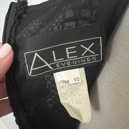 Alex Evenings Vintage Black Bodycon MIDI Dress