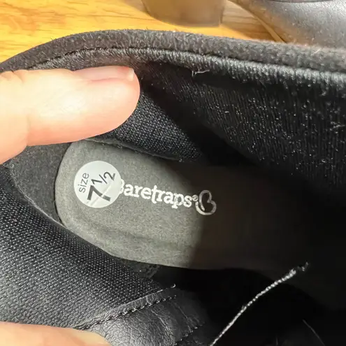 Baretraps  Rosea Black Leather Studded Ankle Boots Size 7.5 Block Heel NEW