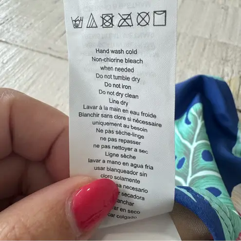 Hobie Floral Side Tie Bikini Bottom NWT size XS Blue Tropical Hipster Swimsuit - Image 10