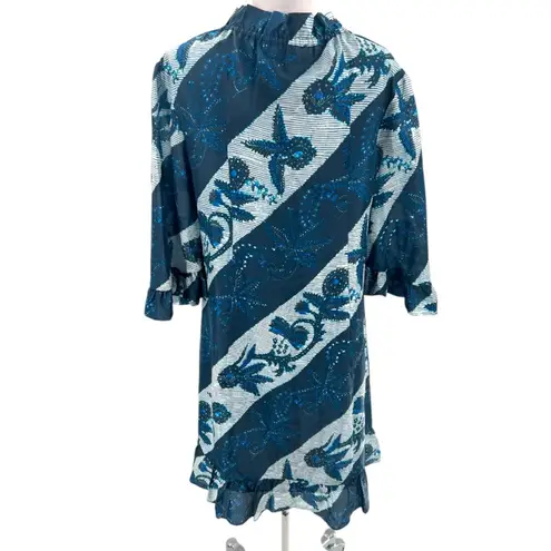 Figue Marceline silk mini dress sz XS Blue