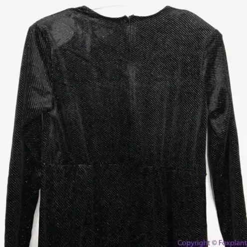 Eloquii NEW black Strong Shoulder Velvet Jumpsuit glitter , 22