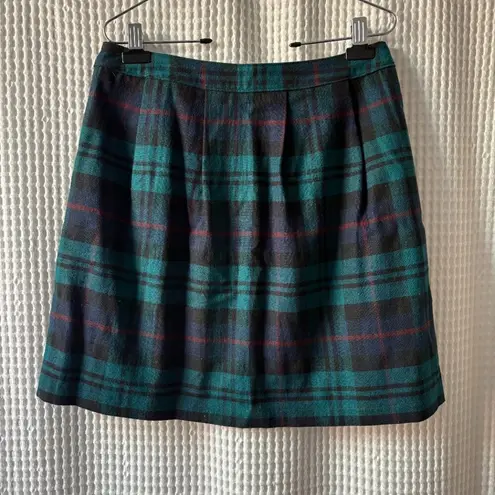 Woolrich size 6 skirt wool-blend plaid mini with pockets preppy ivy collegiate