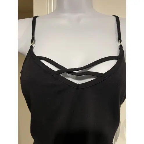 California Waves Junior's Cover Up Romper Swimsuit Black Size Large