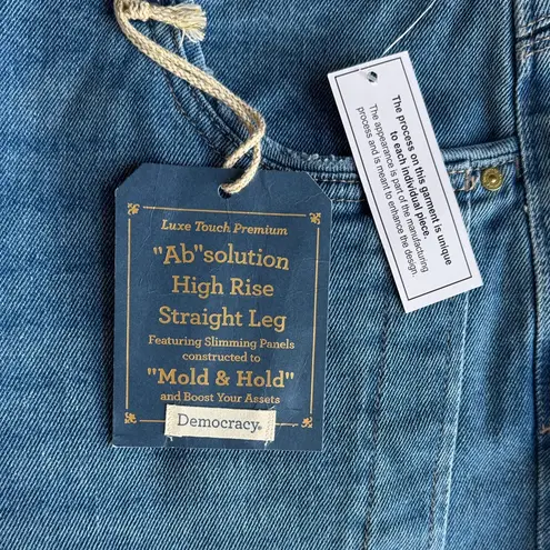 Democracy Absolution High Rise Spliced Lip Seam Straight Leg Jeans Size 14 NWT
