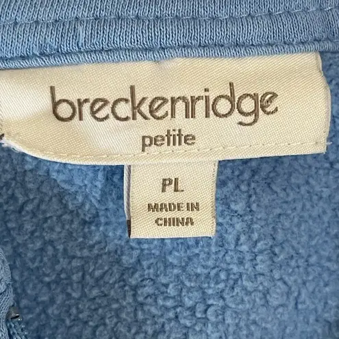 Breckenridge zippered sweatshirt blue snowflakes snowman cardigan jacket LP