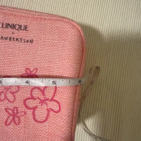 Clinique x Drawbertson Pink Floral Cosmetic Bag | Travel Makeup Pouch