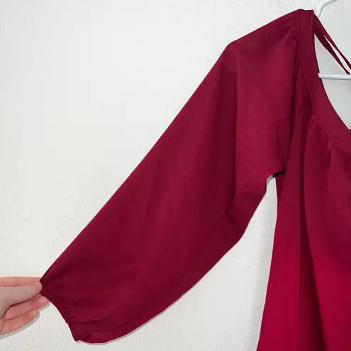 Pinkblush Burgundy Off The Shoulder Halter Neck Chiffon Top size small