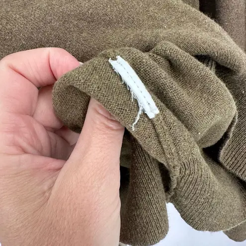 J. Crew Military Green Cotton Wool Blend Sweater Size Small Oversized