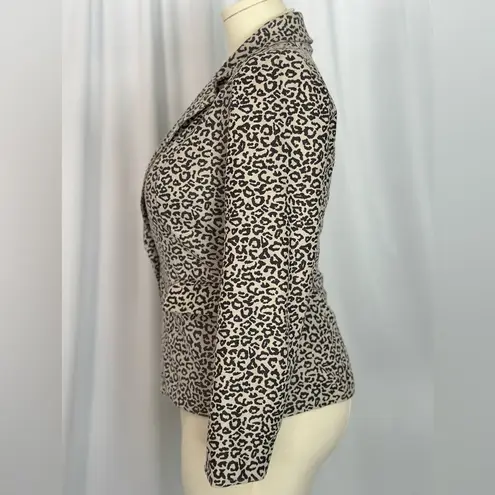 INC International Concepts Black and Cream Blazer with Animal Print (740) Size M
