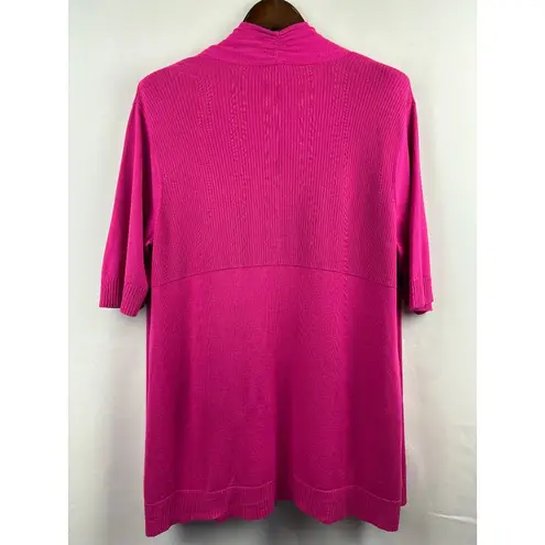 Women’s Chico’s 2XL Magenta 3 Quater Length Sleeve Sweater Pink Size undefined