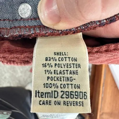 L.L. Bean Corduroy Pants Rust Orange Straight Leg Casual Womens Size 4 Casual Red - Image 11