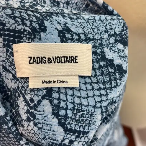 Zadig & Voltaire  Rougi CDC Wild Snakeskin Shirt‎ Dress XS
