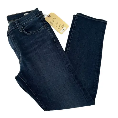 Edwin Demi Slim Straight Jean Womens Sz 28 Mid Rise Tempest Dark Denim MSRP $185 Blue